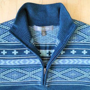 Title Nine EUC Extrafine Merino Wool Fair Isle Sweater Dress Size Small